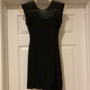 American Apparel Black Fitted Mini Dress